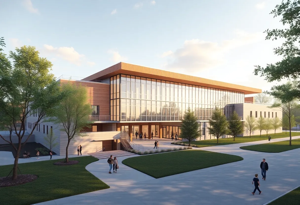Architectural design of a modern education facility for Portland Public Schools.